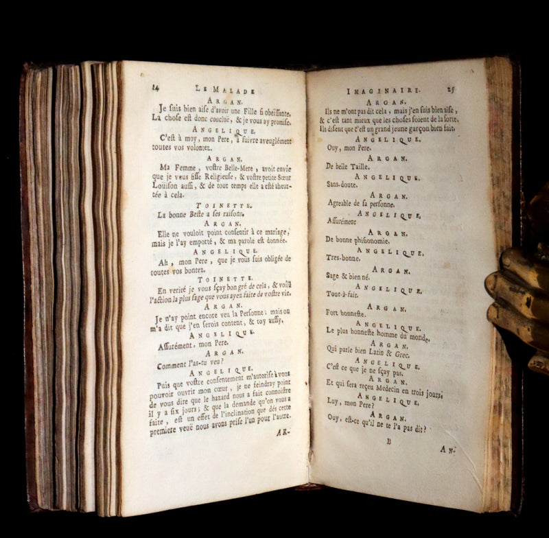 1691 Scarce French Book set - The Complete Illustrated Work of MOLIERE - Les Oeuvres de Monsieur MOLIERE.