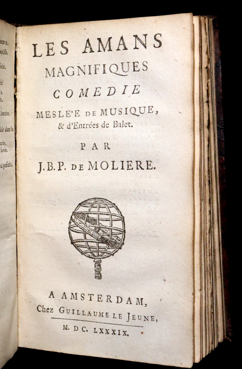 1691 Scarce French Book set - The Complete Illustrated Work of MOLIERE - Les Oeuvres de Monsieur MOLIERE.