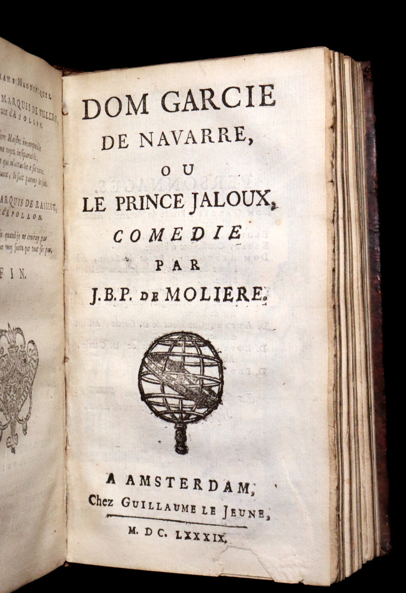 1691 Scarce French Book set - The Complete Illustrated Work of MOLIERE - Les Oeuvres de Monsieur MOLIERE.