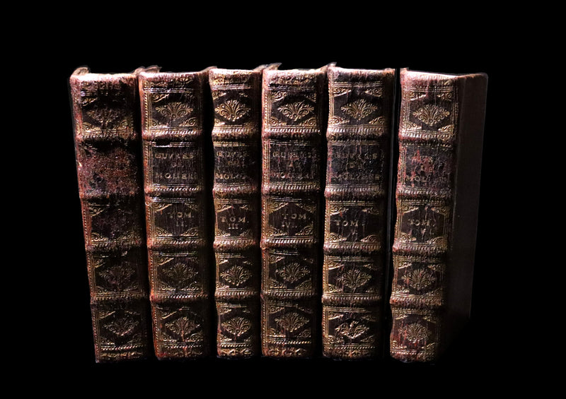 1691 Scarce French Book set - The Complete Illustrated Work of MOLIERE - Les Oeuvres de Monsieur MOLIERE.