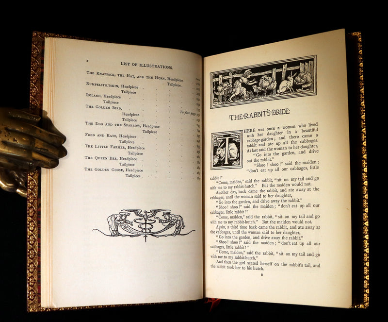 1882 First Edition bound by Bayntun - Brothers Grimm's FAIRY TALES illustrated by Walter Crane.