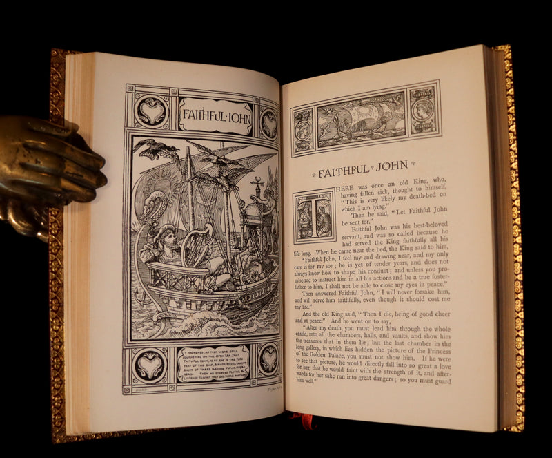 1882 First Edition bound by Bayntun - Brothers Grimm's FAIRY TALES illustrated by Walter Crane.