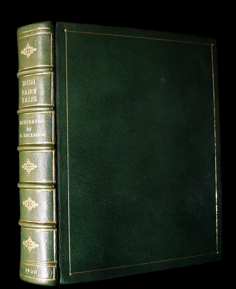 1920 1st Edition in Morocco Binding - IRISH FAIRY TALES by J. Stephens illustrated by Arthur Rackham.