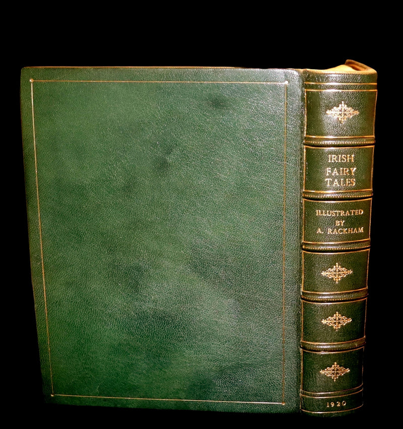 1920 1st Edition in Morocco Binding - IRISH FAIRY TALES by J. Stephens illustrated by Arthur Rackham.