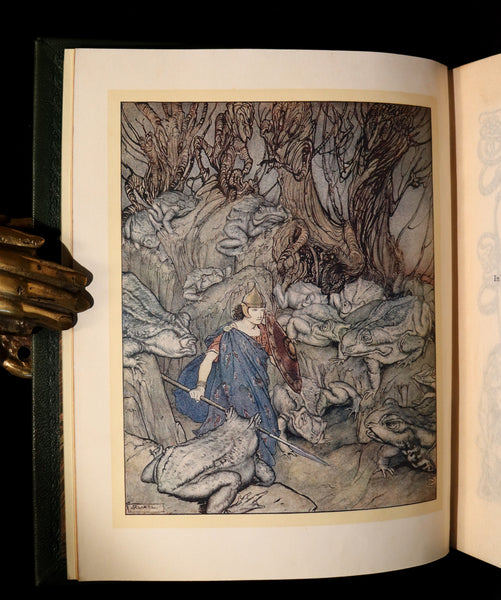 1920 1st Edition in Morocco Binding - IRISH FAIRY TALES by J. Stephens illustrated by Arthur Rackham.