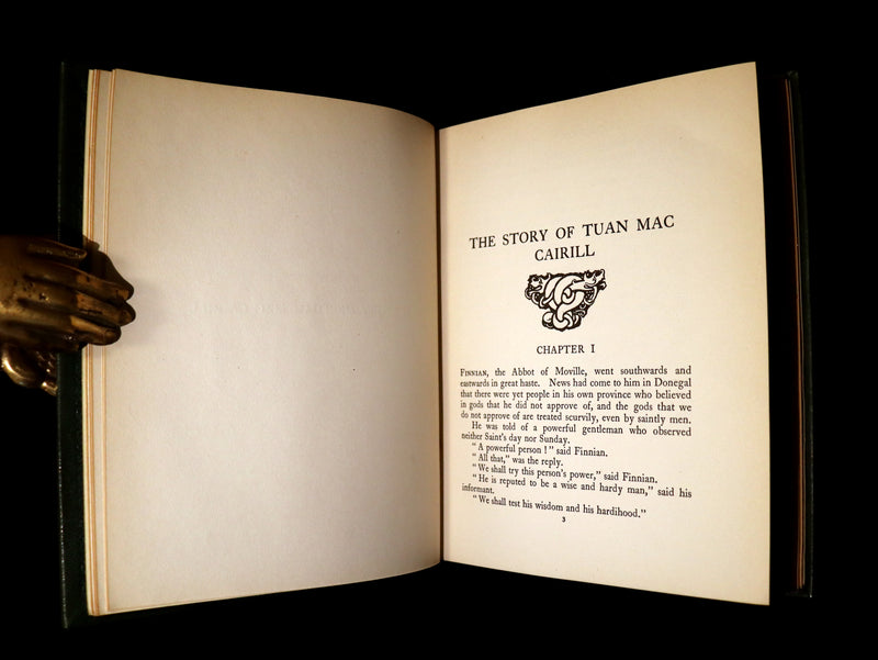 1920 1st Edition in Morocco Binding - IRISH FAIRY TALES by J. Stephens illustrated by Arthur Rackham.