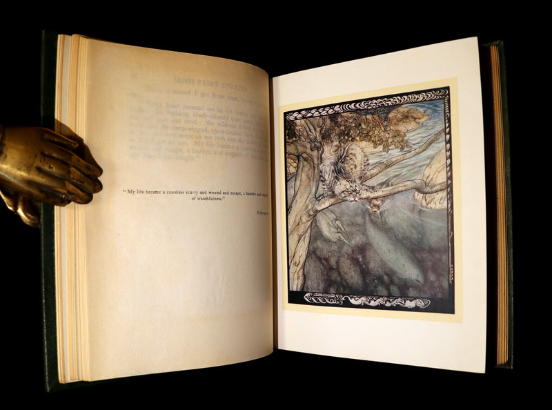 1920 1st Edition in Morocco Binding - IRISH FAIRY TALES by J. Stephens illustrated by Arthur Rackham.