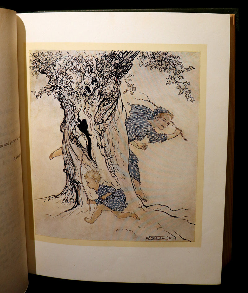 1920 1st Edition in Morocco Binding - IRISH FAIRY TALES by J. Stephens illustrated by Arthur Rackham.
