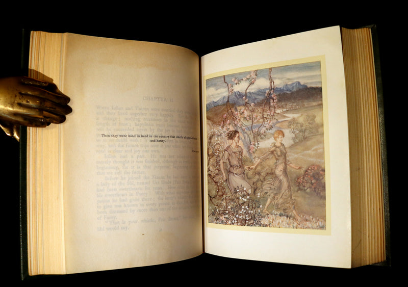 1920 1st Edition in Morocco Binding - IRISH FAIRY TALES by J. Stephens illustrated by Arthur Rackham.