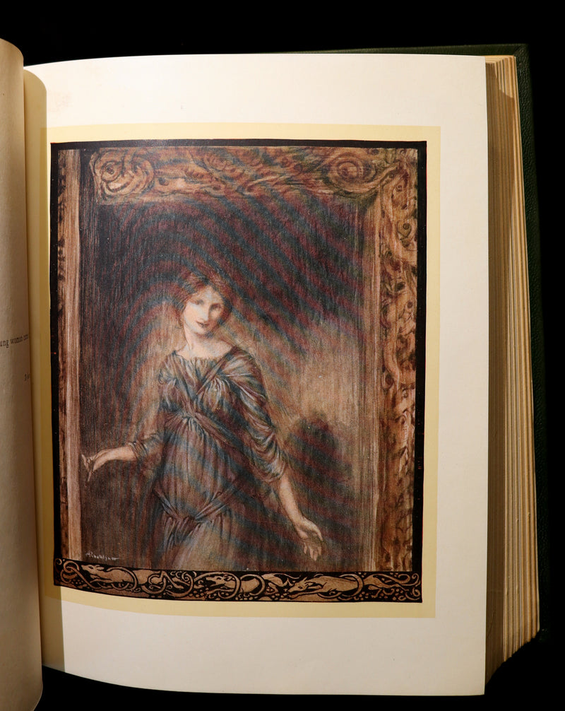 1920 1st Edition in Morocco Binding - IRISH FAIRY TALES by J. Stephens illustrated by Arthur Rackham.