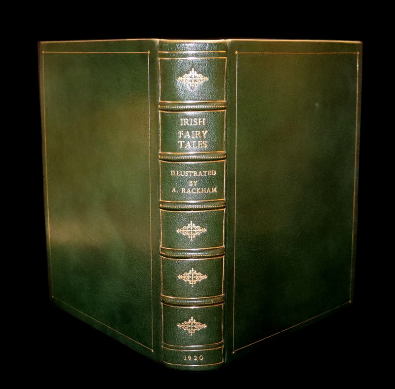 1920 1st Edition in Morocco Binding - IRISH FAIRY TALES by J. Stephens illustrated by Arthur Rackham.