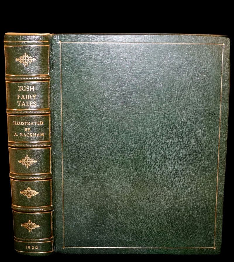 1920 1st Edition in Morocco Binding - IRISH FAIRY TALES by J. Stephens illustrated by Arthur Rackham.