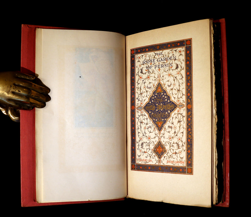 1913 Rare Book - THE ROSE GARDEN OF PERSIA by Louisa Stuart Costello. Persian Poets.