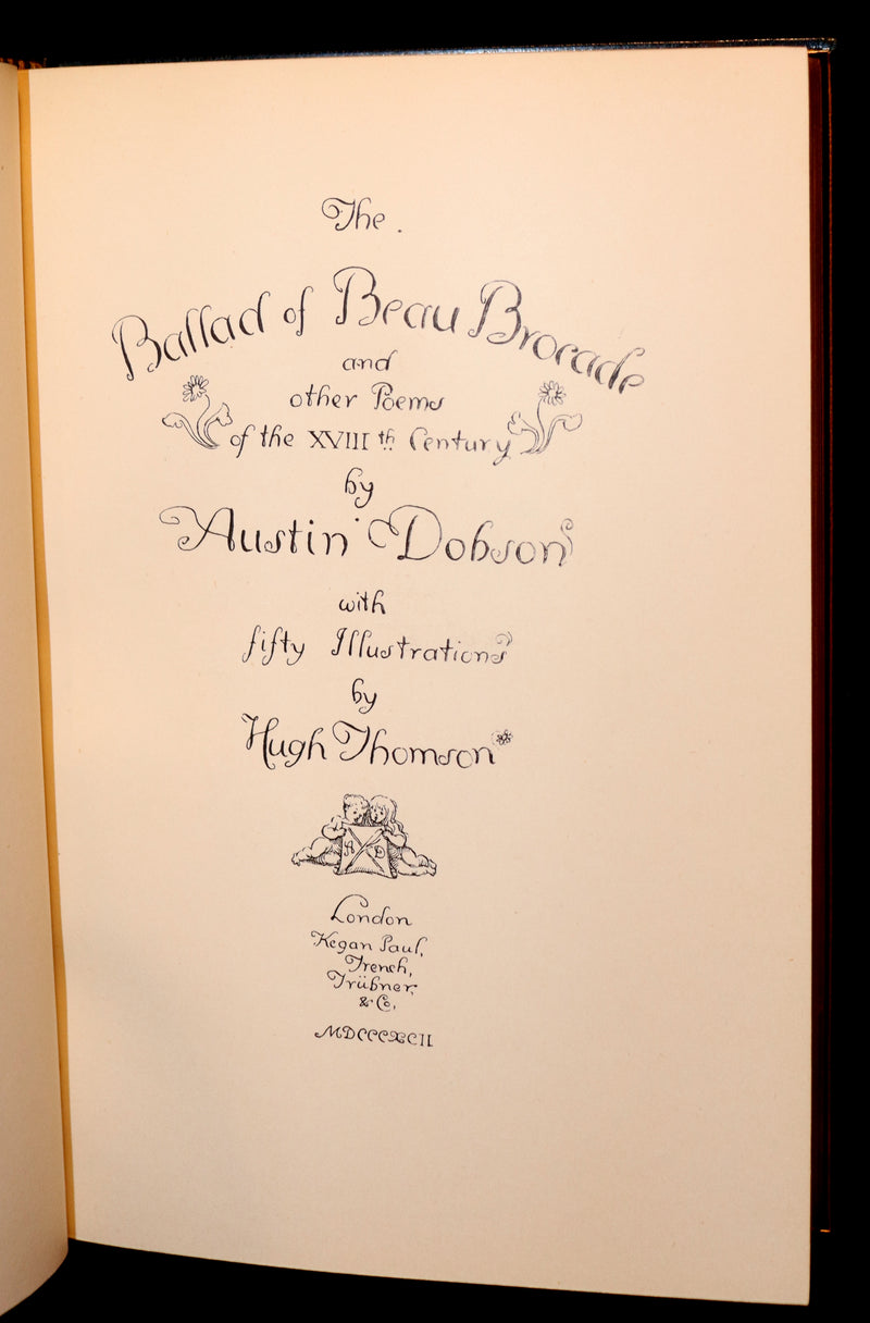 1892 Scarce 1stED Bound by Ramage - The Ballad of Beau Brocade And Other Poems of the XVIIIth Century.