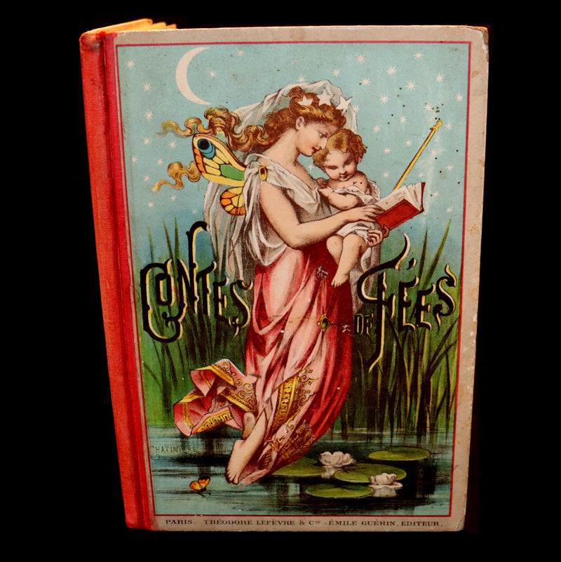 1890 Scarce color illustrated French Book ~ Contes de Fees - FAIRY TALES by Perrault.