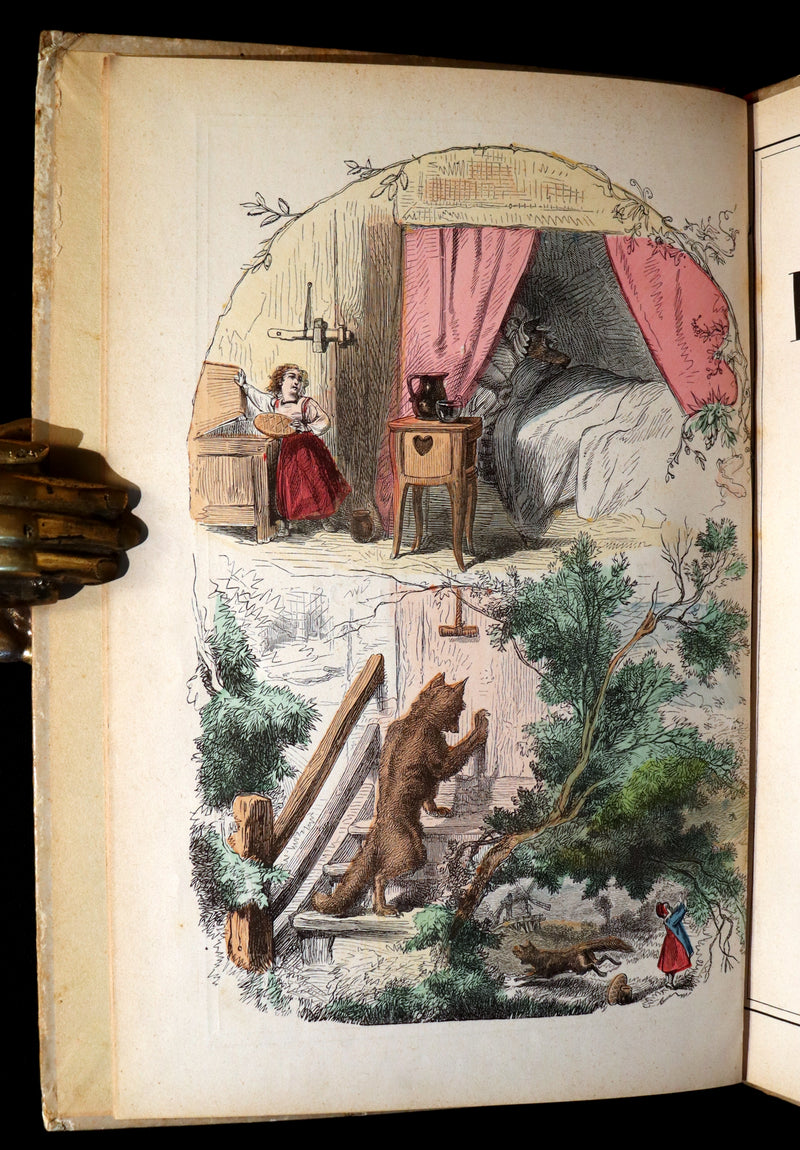 1890 Scarce color illustrated French Book ~ Contes de Fees - FAIRY TALES by Perrault.