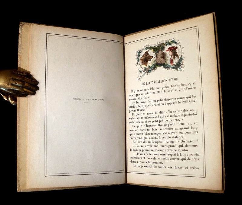 1890 Scarce color illustrated French Book ~ Contes de Fees - FAIRY TALES by Perrault.