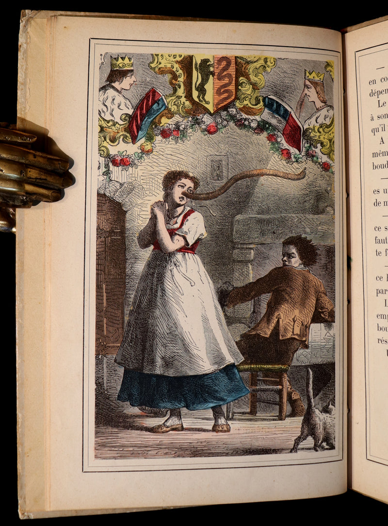 1890 Scarce color illustrated French Book ~ Contes de Fees - FAIRY TALES by Perrault.