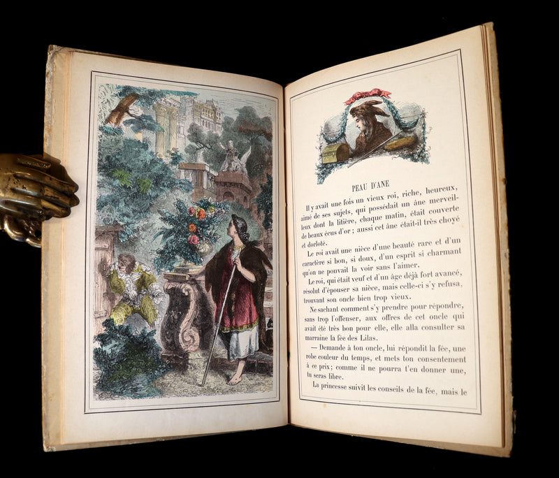 1890 Scarce color illustrated French Book ~ Contes de Fees - FAIRY TALES by Perrault.