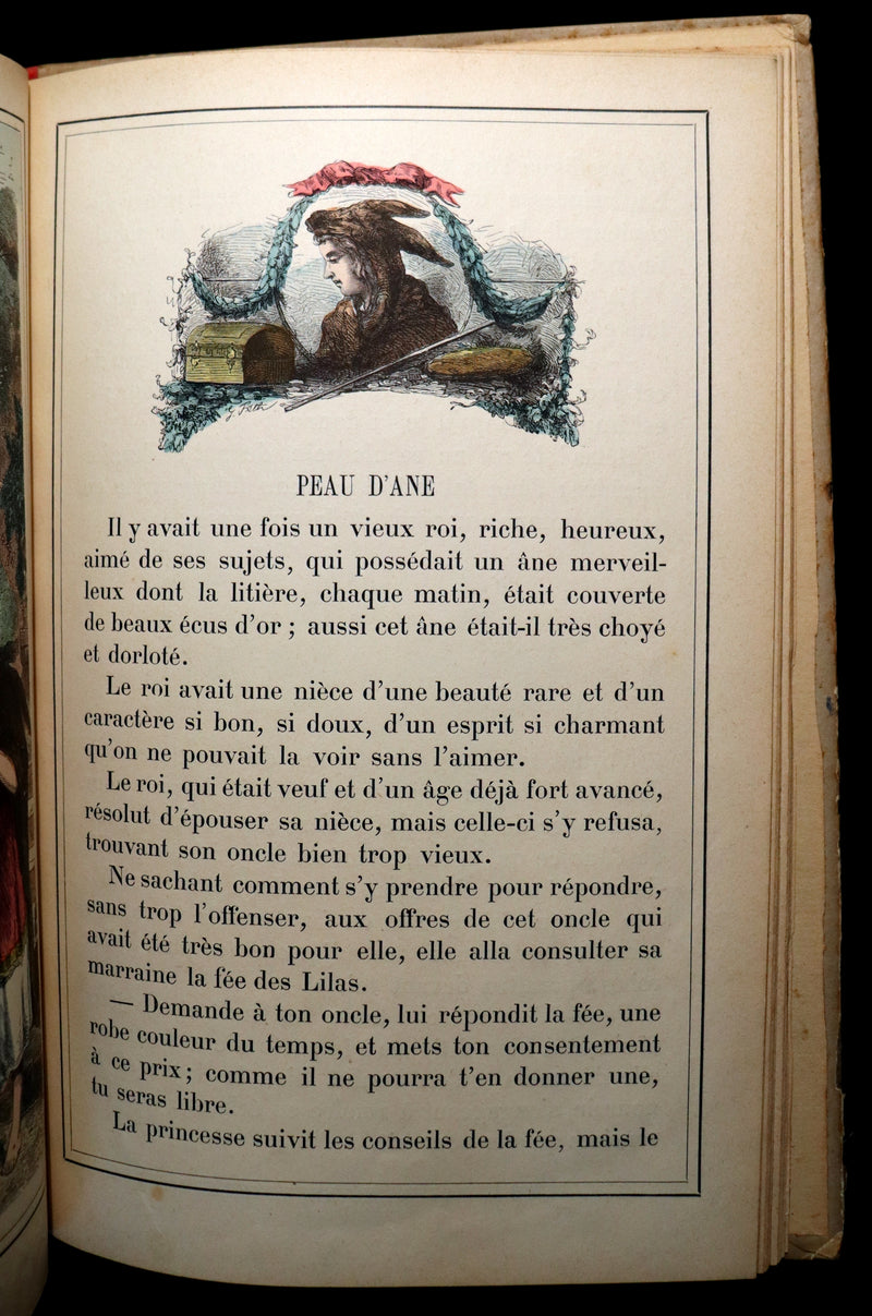 1890 Scarce color illustrated French Book ~ Contes de Fees - FAIRY TALES by Perrault.