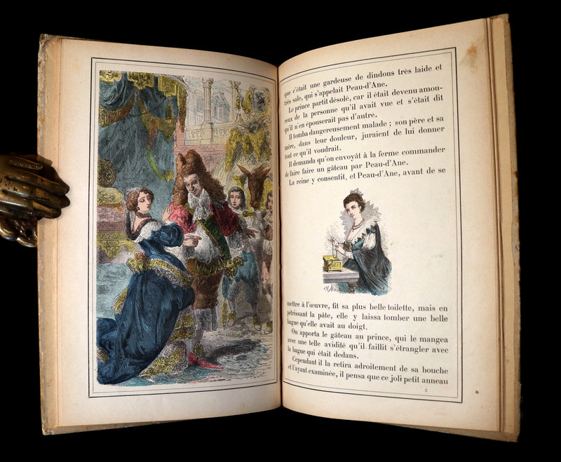 1890 Scarce color illustrated French Book ~ Contes de Fees - FAIRY TALES by Perrault.