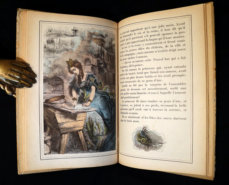 1890 Scarce color illustrated French Book ~ Contes de Fees - FAIRY TALES by Perrault.