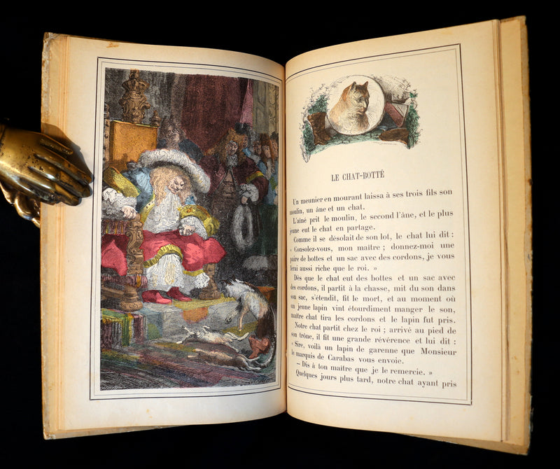 1890 Scarce color illustrated French Book ~ Contes de Fees - FAIRY TALES by Perrault.
