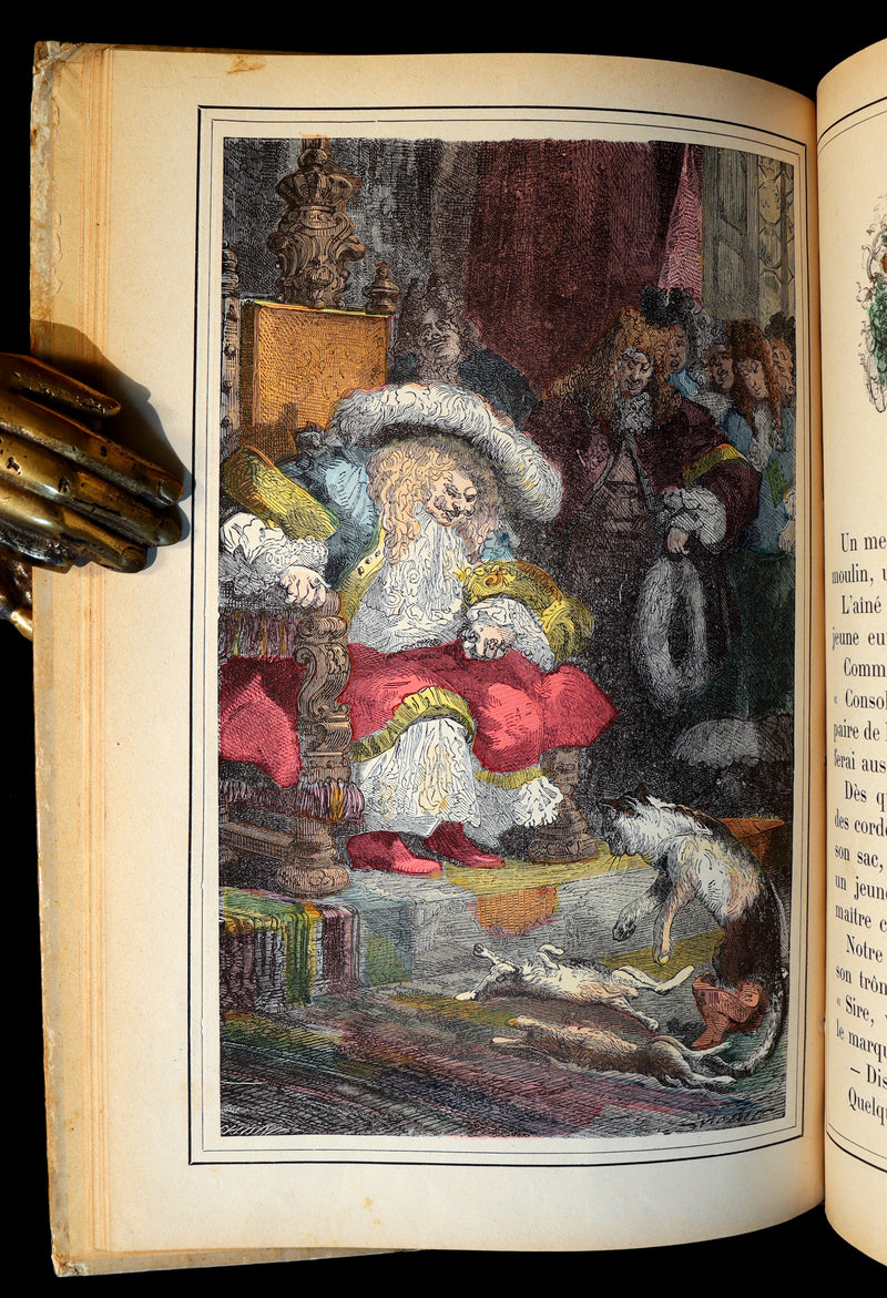 1890 Scarce color illustrated French Book ~ Contes de Fees - FAIRY TALES by Perrault.