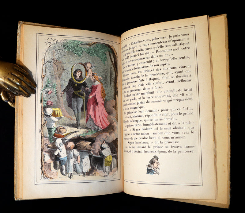 1890 Scarce color illustrated French Book ~ Contes de Fees - FAIRY TALES by Perrault.