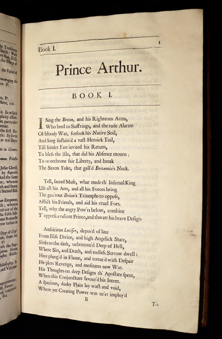 1695 Rare Book ~ KING ARTHUR - Prince ARTHUR An Heroick Poem by Sir Richard Blackmore.