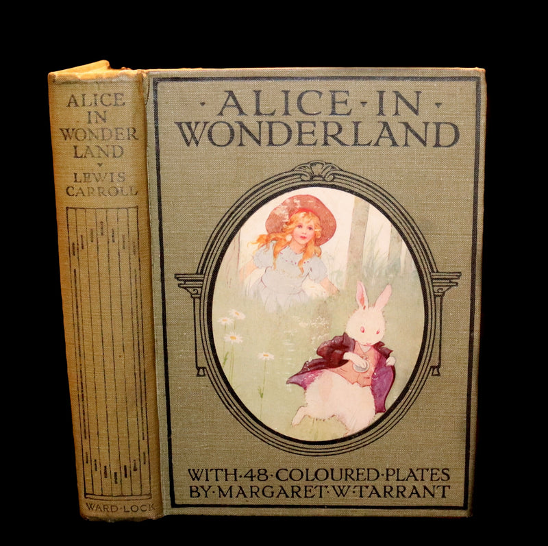 1920 Rare Book - Alice's Adventures in Wonderland with coloured illustrations By Margaret W. Tarrant.