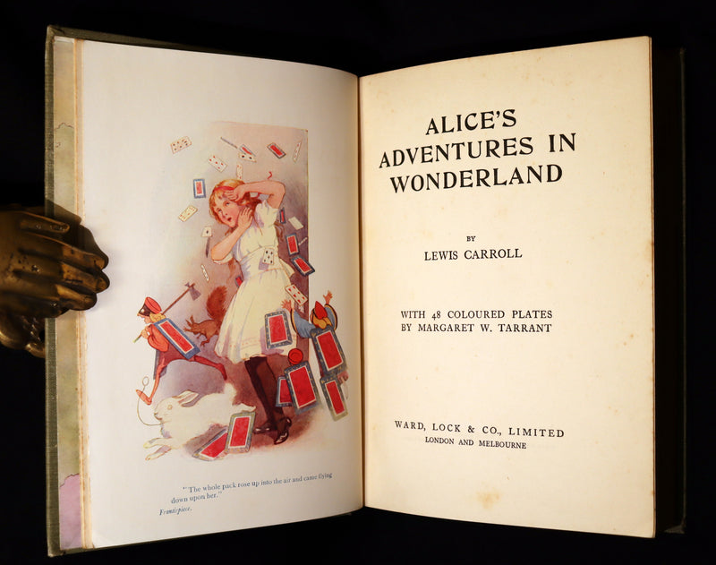 1920 Rare Book - Alice's Adventures in Wonderland with coloured illustrations By Margaret W. Tarrant.