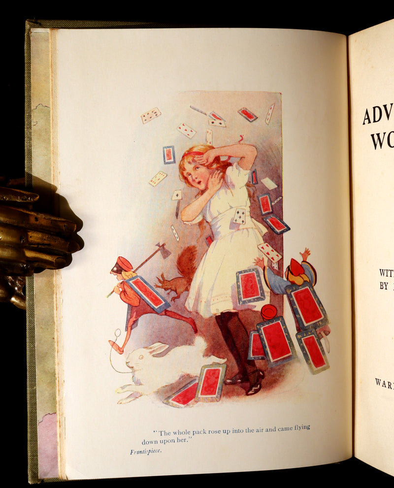 1920 Rare Book - Alice's Adventures in Wonderland with coloured illustrations By Margaret W. Tarrant.