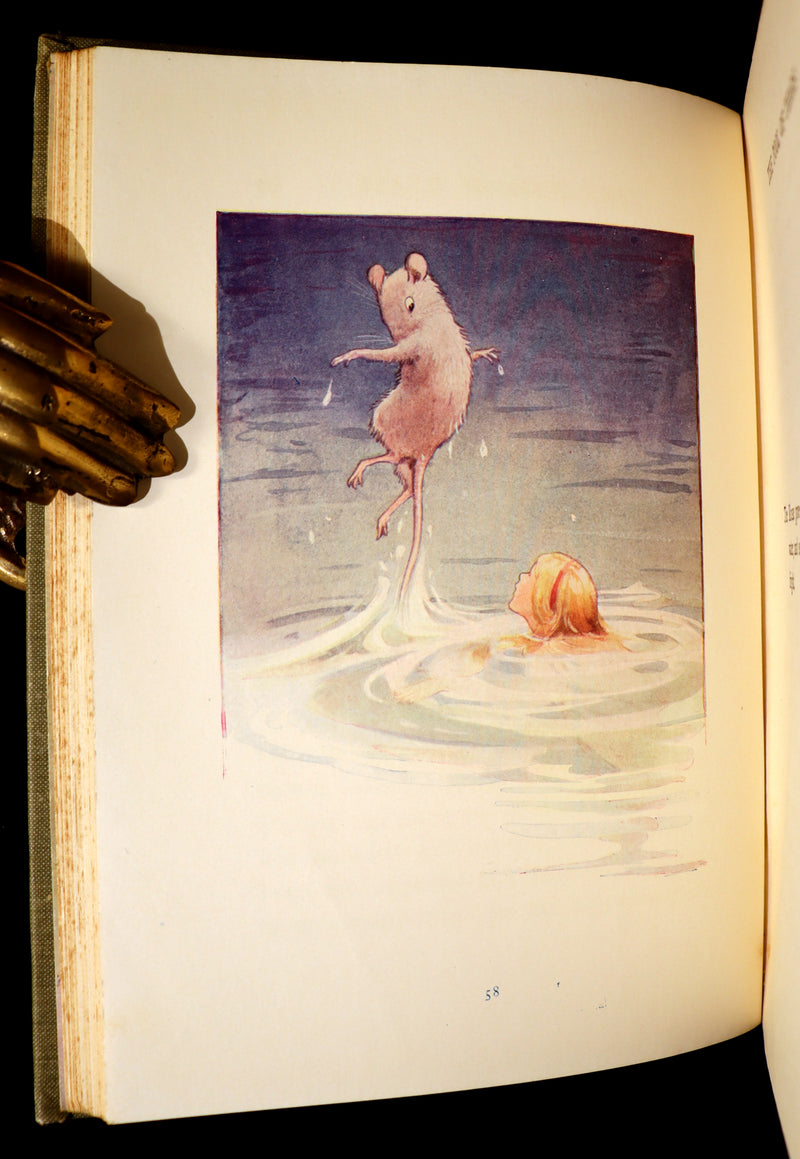 1920 Rare Book - Alice's Adventures in Wonderland with coloured illustrations By Margaret W. Tarrant.