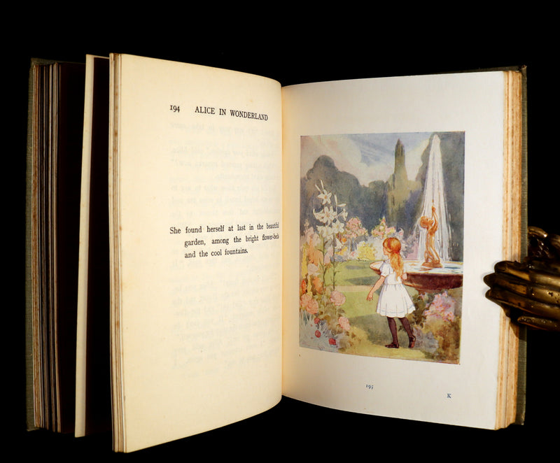 1920 Rare Book - Alice's Adventures in Wonderland with coloured illustrations By Margaret W. Tarrant.