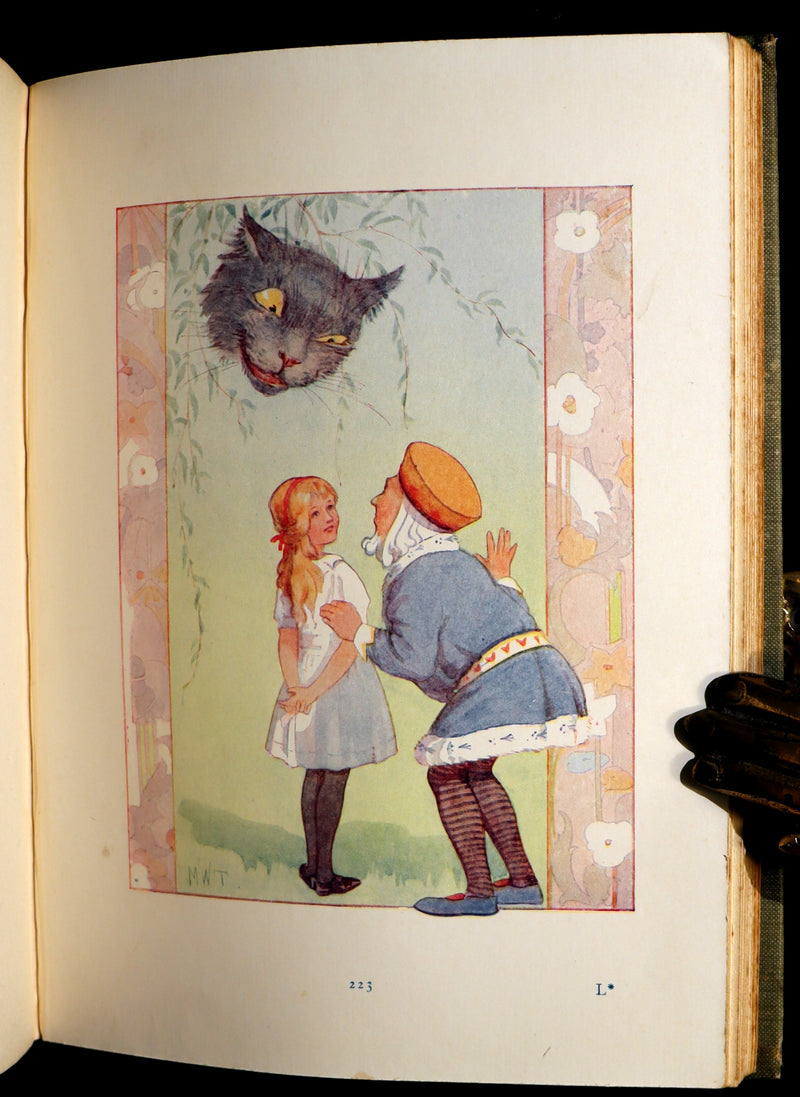1920 Rare Book - Alice's Adventures in Wonderland with coloured illustrations By Margaret W. Tarrant.