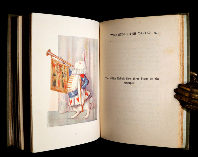 1920 Rare Book - Alice's Adventures in Wonderland with coloured illustrations By Margaret W. Tarrant.