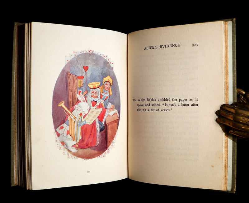 1920 Rare Book - Alice's Adventures in Wonderland with coloured illustrations By Margaret W. Tarrant.