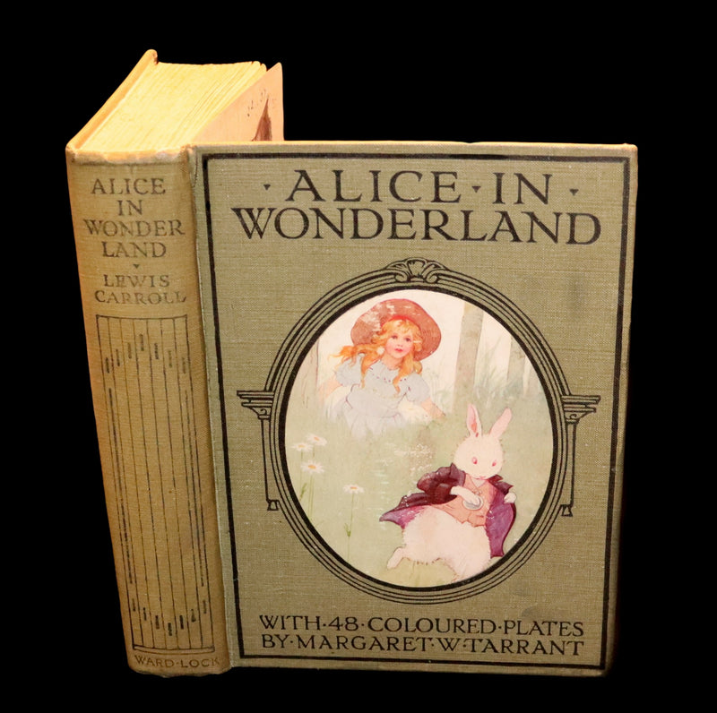 1920 Rare Book - Alice's Adventures in Wonderland with coloured illustrations By Margaret W. Tarrant.