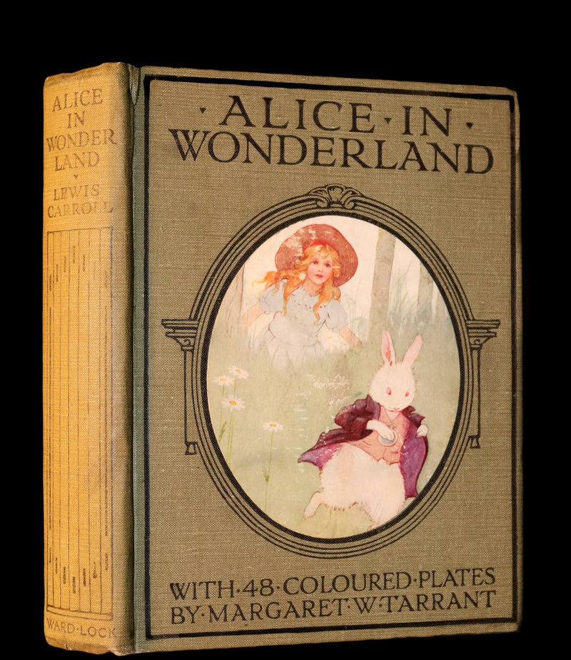 1920 Rare Book - Alice's Adventures in Wonderland with coloured illustrations By Margaret W. Tarrant.