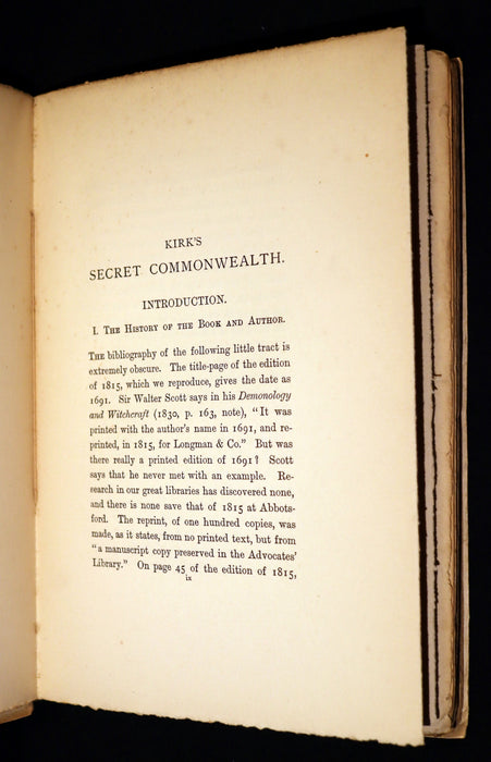 1893 Scarce Book - The Secret Commonwealth of Elves Fauns & Fairies by Robert Kirk.