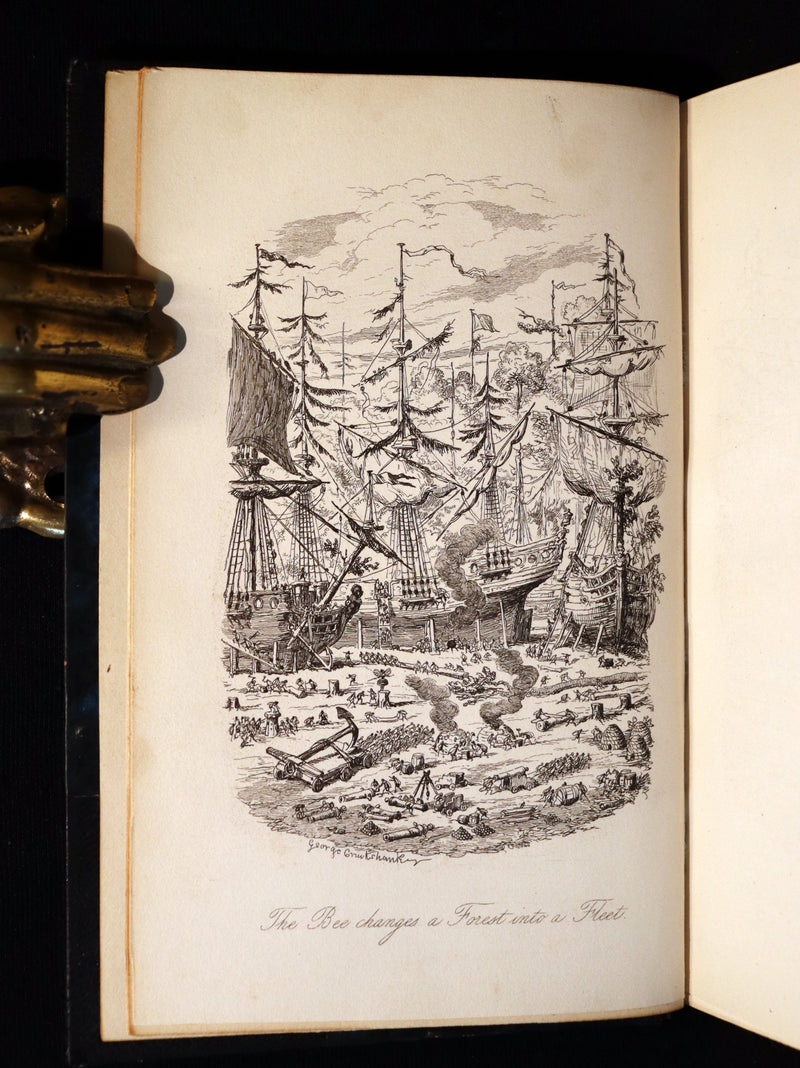 1847 Rare Book - The Good Genius that Turned Everything into Gold; A Fairy Tale illustrated by Cruikshank.