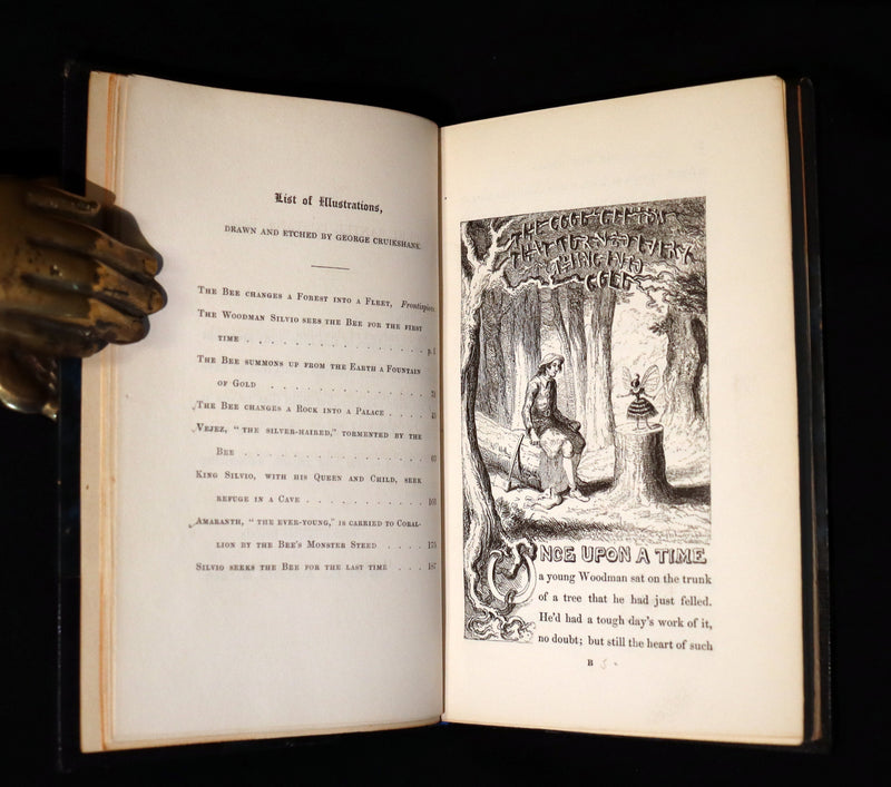 1847 Rare Book - The Good Genius that Turned Everything into Gold; A Fairy Tale illustrated by Cruikshank.