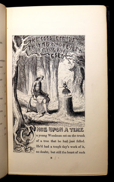 1847 Rare Book - The Good Genius that Turned Everything into Gold; A Fairy Tale illustrated by Cruikshank.