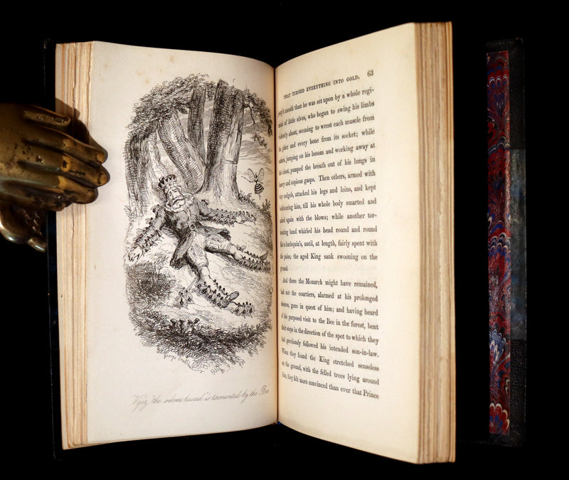 1847 Rare Book - The Good Genius that Turned Everything into Gold; A Fairy Tale illustrated by Cruikshank.