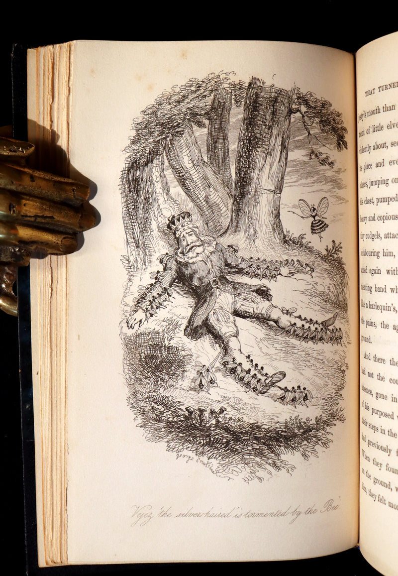 1847 Rare Book - The Good Genius that Turned Everything into Gold; A Fairy Tale illustrated by Cruikshank.