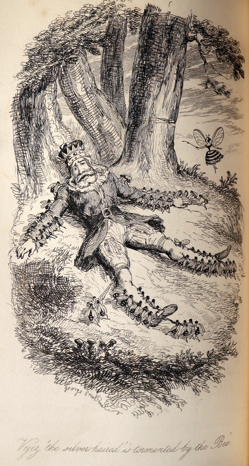 1847 Rare Book - The Good Genius that Turned Everything into Gold; A Fairy Tale illustrated by Cruikshank.