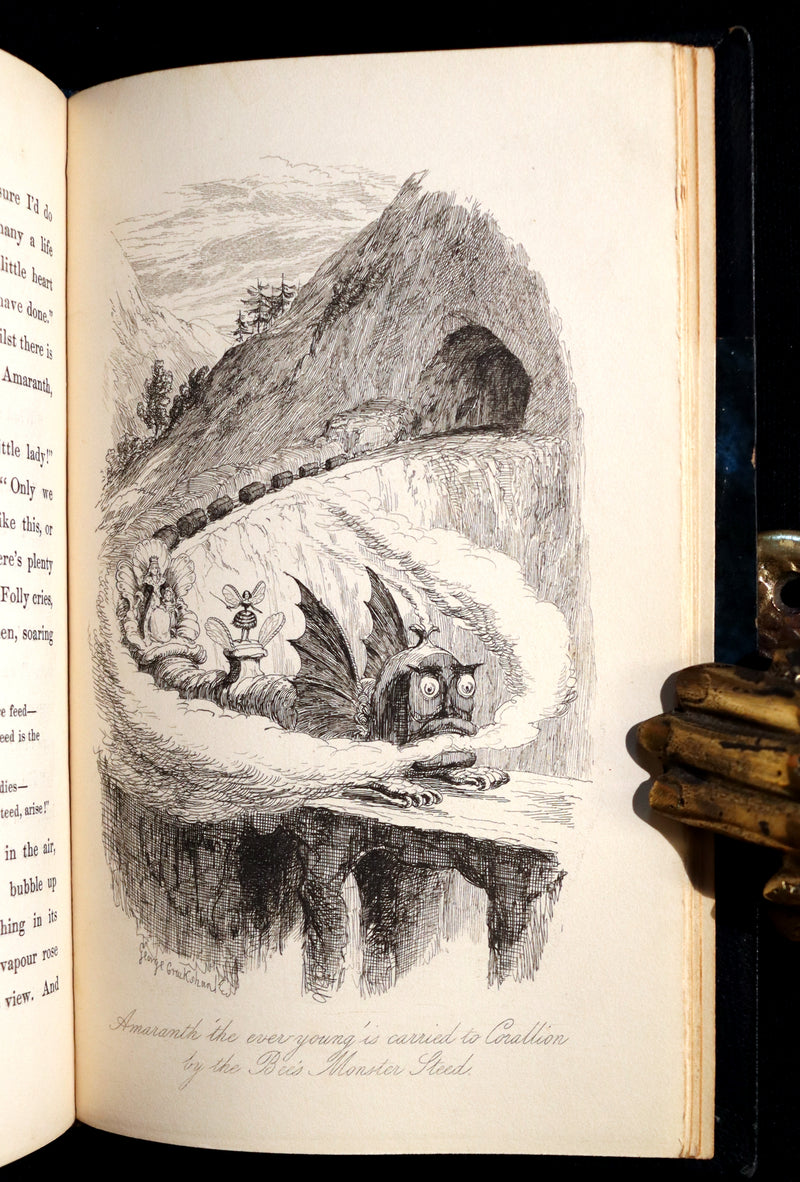 1847 Rare Book - The Good Genius that Turned Everything into Gold; A Fairy Tale illustrated by Cruikshank.