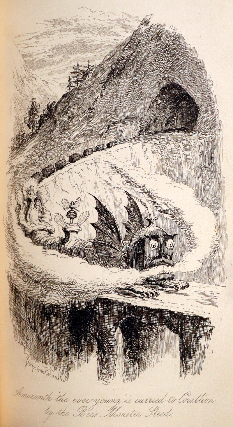 1847 Rare Book - The Good Genius that Turned Everything into Gold; A Fairy Tale illustrated by Cruikshank.