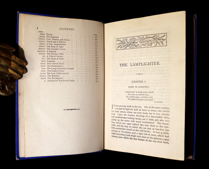 1875 Rare Book - The LAMPLIGHTER by Maria Susanna Cummins.